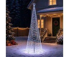 LED spiralinė Kalėdų eglutė su smaigu EKENAS 300 cm 475 LED
