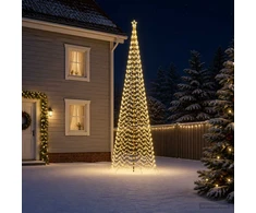 LED spiralinė Kalėdų eglutė su smaigu EKENAS 500 cm 868 LED