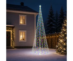 LED spiralinė Kalėdų eglutė su smaigu EKENAS 500 cm 868 LED