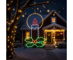 LED šviečianti figūra žvakė su bugieniu LOVIISA 120 LED