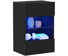 TV staliukas TV spintelių komplektas Juoda 40 x 30 x 60,5 cm