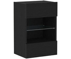 TV staliukas TV spintelių komplektas Juoda 40 x 30 x 60,5 cm