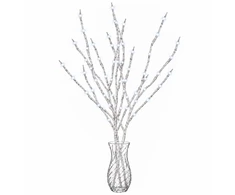 LED varinių šakų kalėdinė dekoracija 3 vnt. Balta 62 cm Plienas