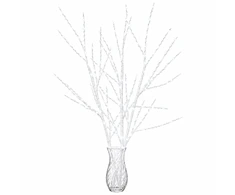 LED varinių šakų kalėdinė dekoracija 3 vnt. Balta 62 cm Plienas