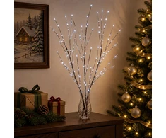 LED varinių šakų kalėdinė dekoracija 3 vnt. Ruda 62 cm Plienas