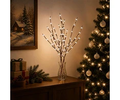 LED varinių šakų kalėdinė dekoracija 3 vnt. Ruda 62 cm Plienas