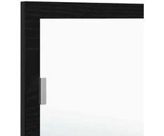 LED vonios veidrodis Juodas ąžuolas 100 x 8,5 x 37 cm Stiklas