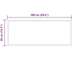LED vonios veidrodis Skaidrus 100 x 40 cm grūdintas stiklas