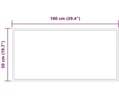LED vonios veidrodis Skaidrus 100 x 50 cm grūdintas stiklas