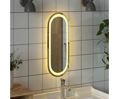 LED vonios veidrodis Skaidrus 40 x 15 cm grūdintas stiklas