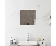LED vonios veidrodis Skaidrus 40 x 40 cm grūdintas stiklas
