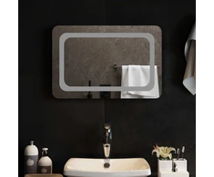 LED vonios veidrodis Skaidrus 60 x 40 cm grūdintas stiklas