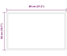 LED vonios veidrodis Skaidrus 80 x 50 cm grūdintas stiklas