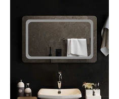 LED vonios veidrodis Skaidrus 80 x 50 cm grūdintas stiklas