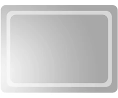 LED vonios veidrodis Skaidrus 80 x 60 cm grūdintas stiklas