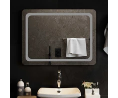 LED vonios veidrodis Skaidrus 80 x 60 cm grūdintas stiklas