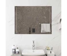 LED vonios veidrodis Skaidrus 80 x 60 cm grūdintas stiklas