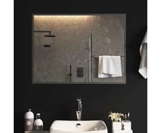 LED vonios veidrodis Skaidrus 80 x 60 cm grūdintas stiklas