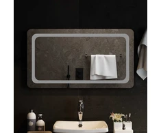 LED vonios veidrodis Skaidrus 90 x 50 cm grūdintas stiklas