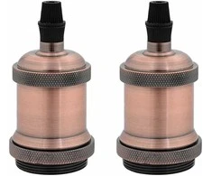 lempų laikikliai 2 vnt Raudona Bronze E27