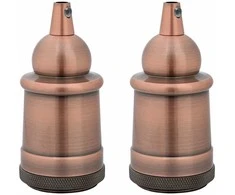 lempų laikikliai 2 vnt Raudona Bronze E27