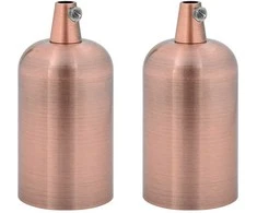 lempų laikikliai 2 vnt Raudona Bronze E27