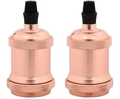 lempų laikikliai 2 vnt Rose Gold E27