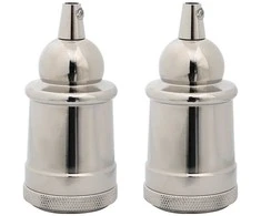 lempų laikikliai 2 vnt Satin Nickel E27