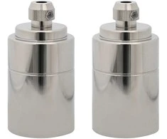lempų laikikliai 2 vnt Satin Nickel E27