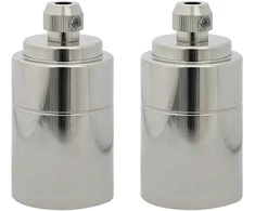 lempų laikikliai 2 vnt Satin Nickel E27