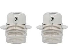 lempų laikikliai 2 vnt Satin Nickel E27