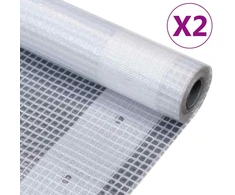 Leno tentai, 2vnt., baltos spalvos, 1,5x10m, 260g/m²