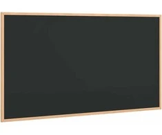 Kreidinė lenta su pušies masyvo rėmu, juoda, 100x55 cm