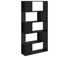 TV staliukas TV spintelių komplektas Juoda 80 x 24 x 156 cm Apdirbta mediena