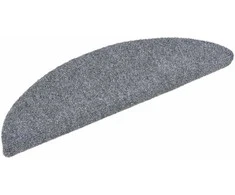 Laiptų kilimėliai, lipnūs, 30 vnt., 56x17x3 cm, šviesiai pilki, pusapvaliai
