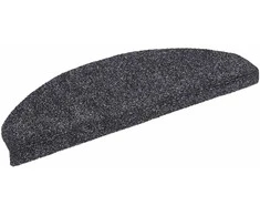 Laiptų kilimėliai, lipnūs, 30 vnt., 65x21x4 cm, tamsiai pilki, pusapvaliai, dideli