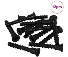 Lizdas su dangteliu varžtas 12 vnt. Juoda 7 x 40 mm Geležis