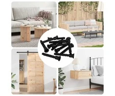 Lizdas su dangteliu varžtas 12 pcs Juoda 7 x 40 mm Geležis