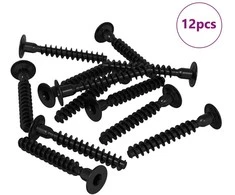 Lizdas su dangteliu varžtas 12 vnt. Juoda M5 x 40 mm Geležis