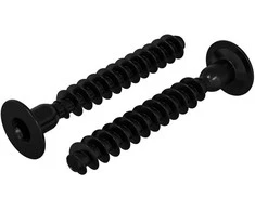 Lizdas su dangteliu varžtas 2 vnt. Juoda M5 x 40 mm Geležis