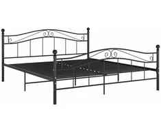 Lovos rėmas, juodos spalvos, 160x200cm, metalas