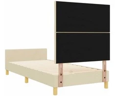 Lova Lovos rėmas su galvūgalio Kreminė 100 x 200 cm audinys