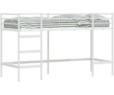 Lova Vaikų Lofto Lovos Rėmas Paprastas Balta 100 x 190 cm Plienas