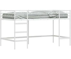 Lova Vaikų Lofto Lovos Rėmas Paprastas Balta 100 x 200 cm Plienas
