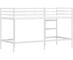Lova Vaikų Lofto Lovos Rėmas Paprastas Balta 75 x 190 cm Plienas