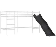 Lova Vaikų Lofto Lovos Rėmas Balta ir rožinė 90 x 190 cm Metalas