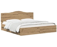 Lova Bed Frame with Storage and Headboard Artisan Oak 180 x 200 cm