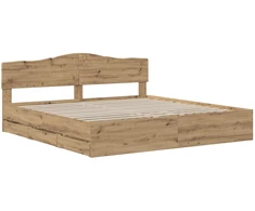 Lova Bed Frame with Storage and Headboard Artisan Oak 180 x 200 cm