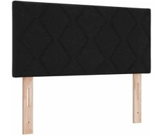 Kiemas lova su pagalve su galvūgalio Juoda 90 x 200 cm audinys