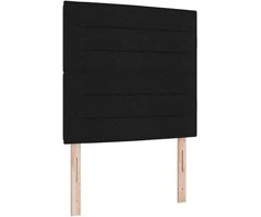 LED Čiužinio Lova su čiužiniu Juoda 90 x 200 cm audinys